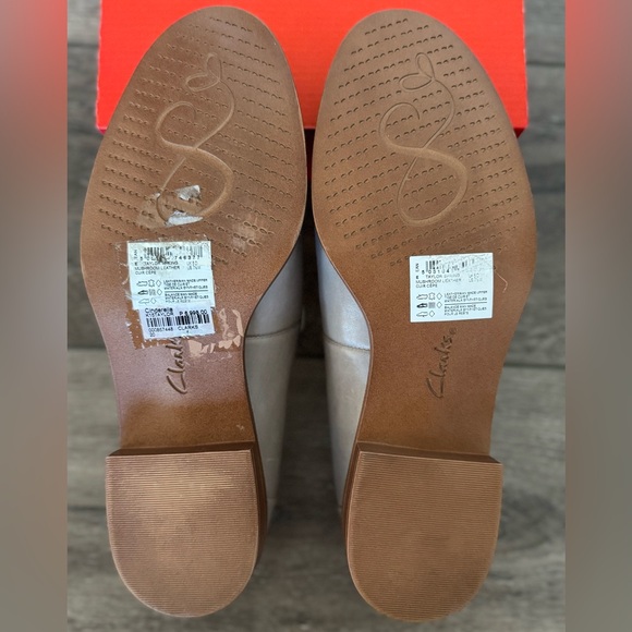 Clark’s Somerset Taylor Cinderella Loafer Tassels Gray/White Leather Womens 7.5M - Picture 13 of 16